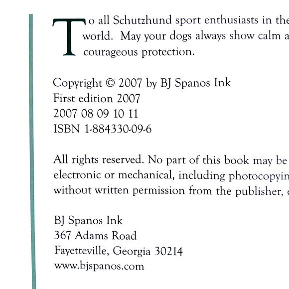 The Sport of Schutzhund a Photographic Essay SIGNED BJ & Peter Spanos 2007 - Picture 6 of 16